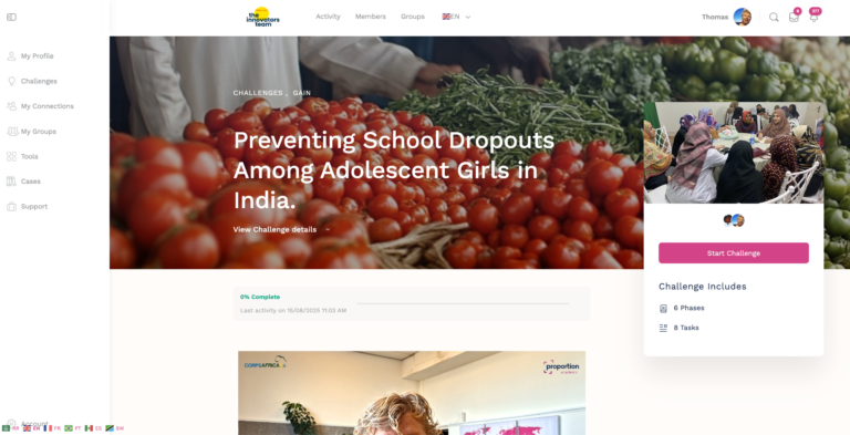 Implementation of design and business model of the co-innovation platform ‘The Innovators Team’.